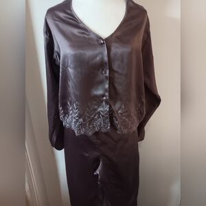 Elegant Deep Plum Color Victoria Secret Lingerie Set